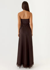 Kayleigh Strapless Maxi Dress - Chocolate Torte
