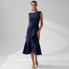 Iris Ruffle Midi Dress