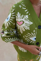 Celeste Eye Motif Knit Set