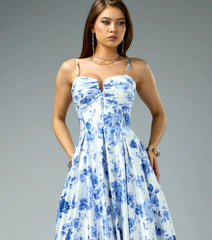 Sutton Floral Satin A-Line Ball Gown