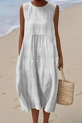 Riley Embroidery Midi Dress