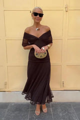 Rosetta Draped Maxi Dress