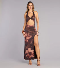 Unforgettable In Floral Cutout Maxi Dress