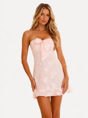 Delightful Dreams Strapless Mini Dress Pink