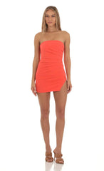 Mini Dress In Coral