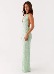 Cydney Beaded Maxi Dress - Sage