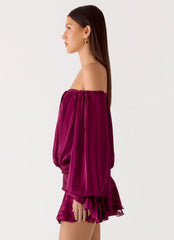 Eira Balloon Sleeve Mini Dress