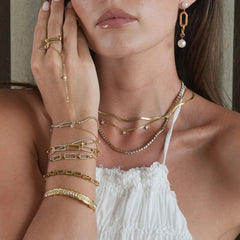 Cleo Ripple Manchet 18K Goud