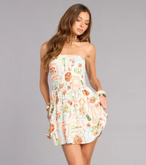 Spritz And Plans Strapless Mini Dress