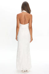 Alisette Split Maxi Dress White
