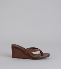 Sunny Day Chic Thong Wedge Heels