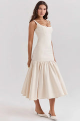 Isabella Ruffle Midi Dress