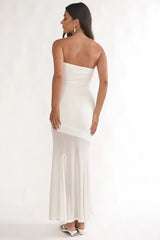 Calluna Strapless Maxi Dress White