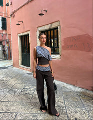 Sage Polka Dot Tailored Pants
