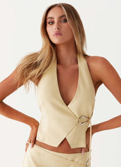 Azura Halter Top - Yellow