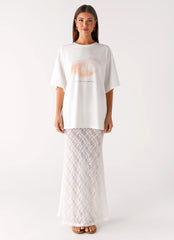 Pearl Oversized Tee - White