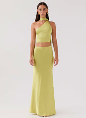 Josefina Scarf Top - Chartreuse