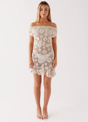 Sunnyside Crochet Mini Dress - Ivory