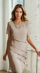 Meredith Ruffle Midi Dress