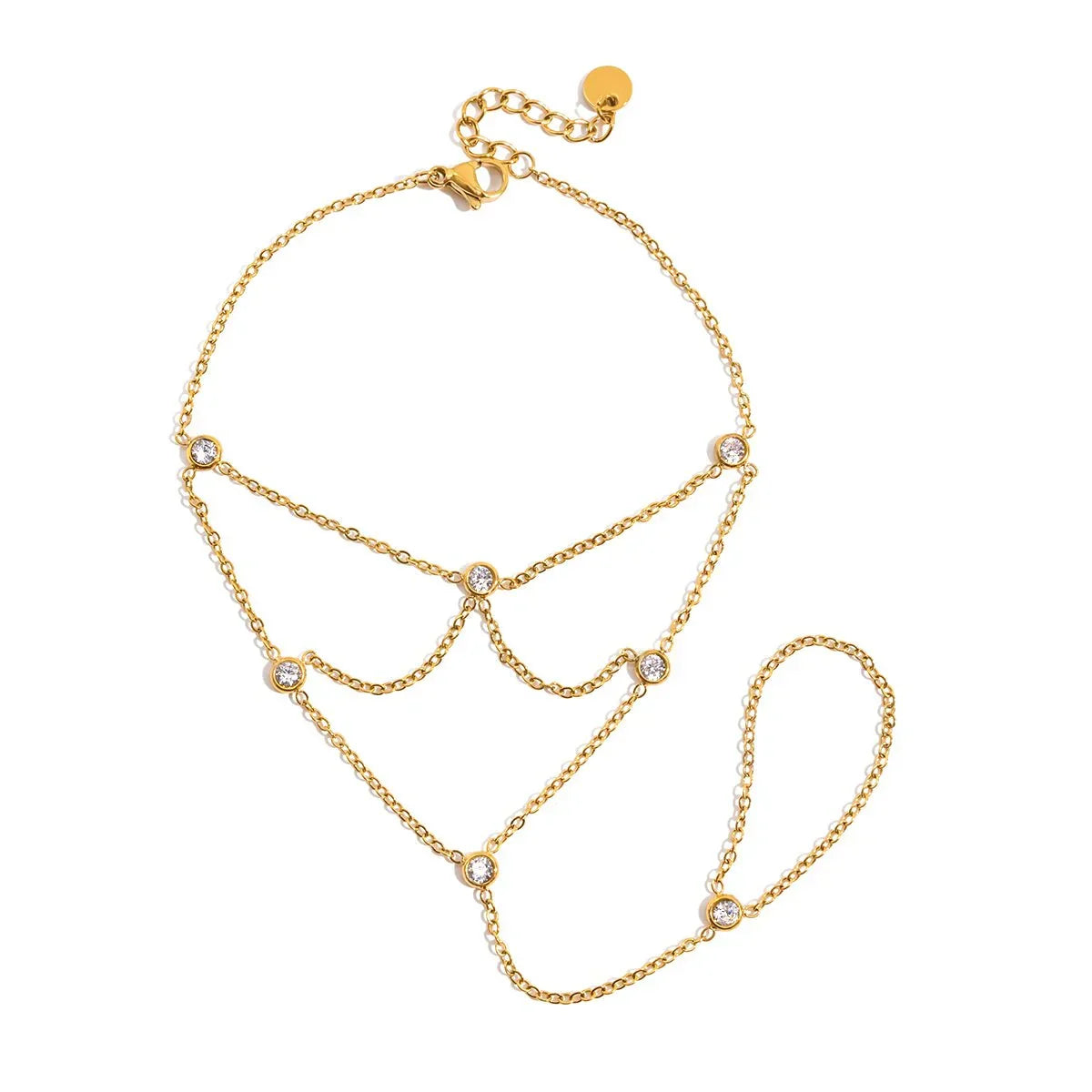 Elara Kristallen Ring Armband | 18K Goud