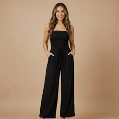Maya Smocked Maxi Jumpsuit