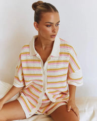 Bellatrix | Women'S Striped Summer Vacation Two-Piece