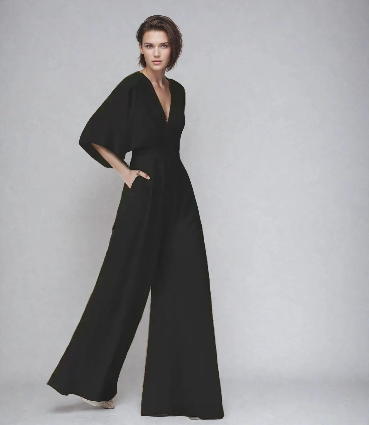 Miranda Flutter Wrap Jumpsuit
