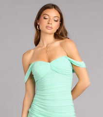 Muse Moment Off-The-Shoulder Bodycon Mini Dress