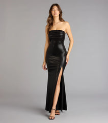 Nyssa Strapless Slit Mermaid Formal Dress