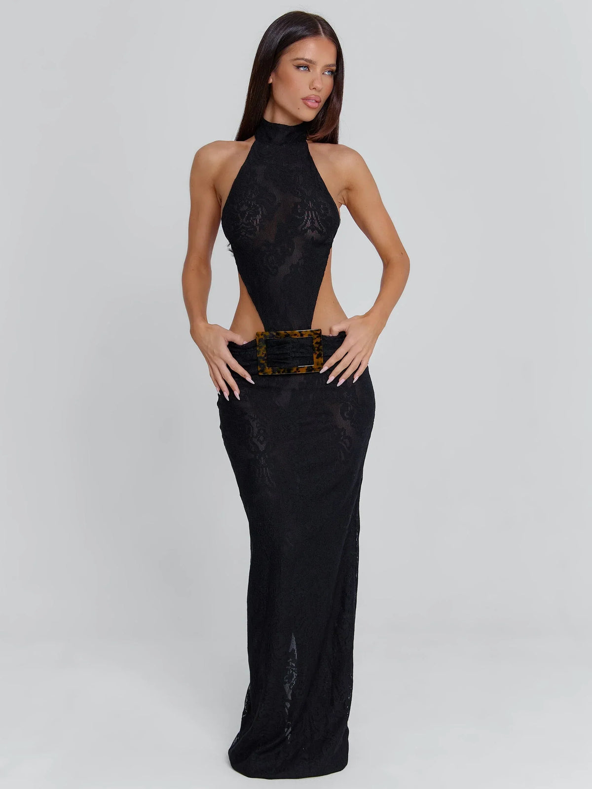 Albinae Black Maxi Dress