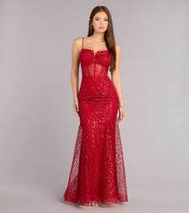 Sandy Glitter Corset Ball Gown