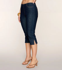 Booked And Busy Denim Capri Pants