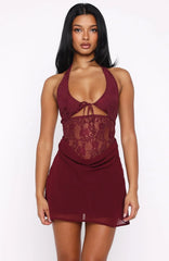 Burgundy Noir Mini Dress