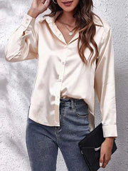 Sienna Satin Collared Top