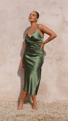 Isabella Ruched Midi Dress