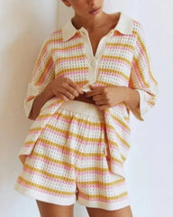 Bellatrix | Women'S Striped Summer Vacation Two-Piece
