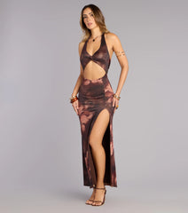 Unforgettable In Floral Cutout Maxi Dress